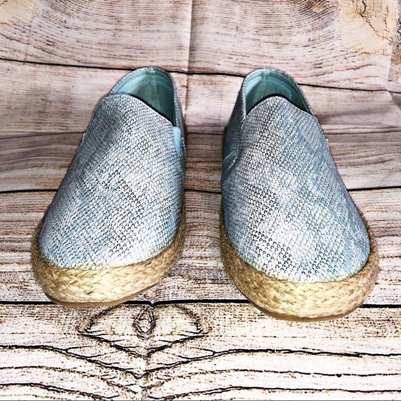 Seven7 Cape Azul Espadrille Flats Chambray Size 10 - Picture 5 of 12